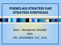 Modul Manajemen Stratejik (bab 6) Mei 2010