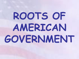 roots of american government - Williamstown Independent Schools