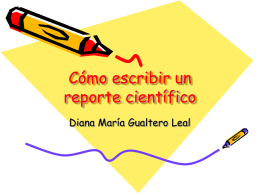 Lab. 3: Cómo escribir un reporte científico