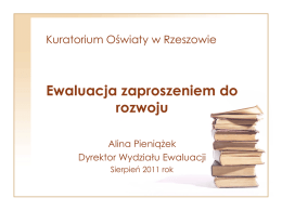 Prezentacja Wydziału Ewaluacji - Kuratorium Oświaty w Rzeszowie