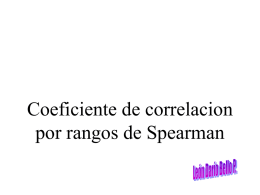 Coeficiente de correlacion por rangos de Spearman