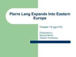 Pierre Lang Expands Into Eastern Europe