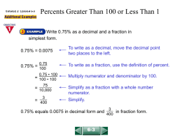Percents Greater Than 100 or Less Than 1(6