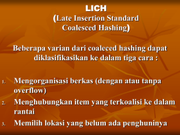 LICH (Late Insertion Standard Coalesced Hashing)