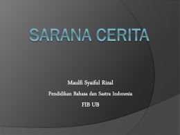 SARANA CERITA - Pendidikan dan Pengetahuan Sastra Indonesia