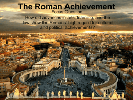 The Roman Achievement - PBworks