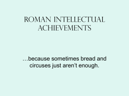 roman intellectual history