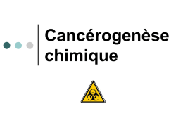 Cancérogenèse chimique Définition
