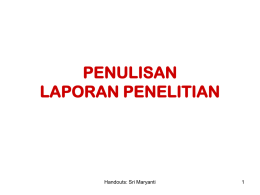 (5) penulisan laporan lengkap