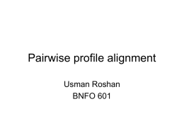 Pairwise profile alignment