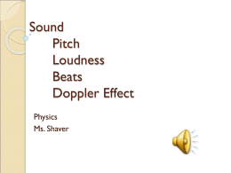 sound pitch loudness doppler effect notes