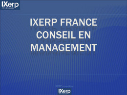 Le conseil en management selon IXERP
