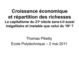 le capital - Thomas Piketty