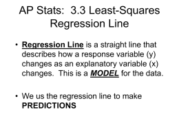 AP Stats: 3.3 Least-Squares Regression Line