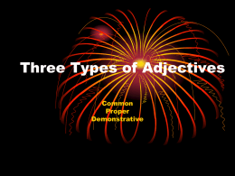 Five Types of Adjectives