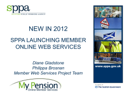 Member services - Scottish Public Pensions Agency