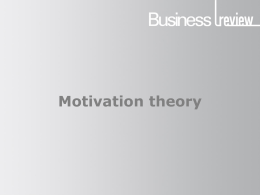Motivation theory