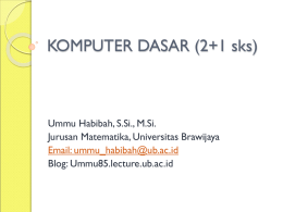 KOMPUTER DASAR - Universitas Brawijaya