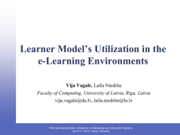Learner Model`s Utilization in the e