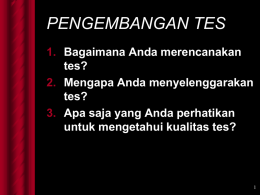 Pengembangan tes