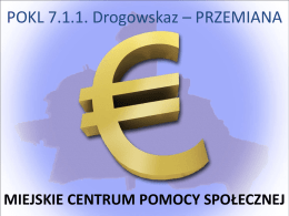 POKL 7.1.1. Drogowskaz