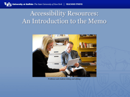 An Introduction to the Memo Powerpoint