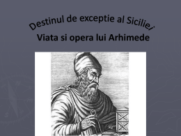 Proiect “Viața și opera lui Arhimede”