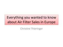 Everything you wanted to know about Air Filter Sales in Europe