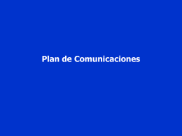 El plan de comunicación
