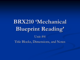 BRX210 `Mechanical Blueprint Reading`