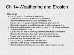 Ch 14-Weathering and Erosion