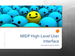 2 – MIDP High-Level User Interface