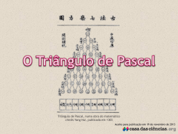 Triângulo de Pascal - Binómio de Newton -