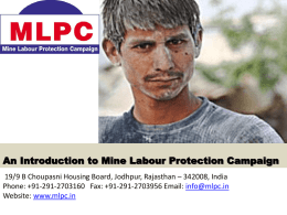 MLPC Ranakpur Students Mining in Rajasthan