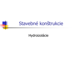 Hydroizolácie