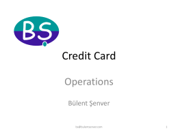 Credit Card Operations ppt