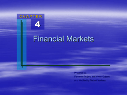 Chapter 4: Financial Markets