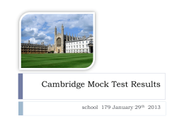 Cambridge Mock Test Results
