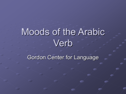 Moods of the Arabic Verb