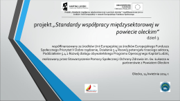 projekt „Standardy współpracy międzysektorowej w powiecie oleckim”