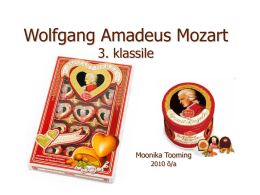 Wolfgang Amadeus Mozart 3. klassile