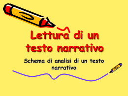 Tecniche narrative - Istituto Nostra Signora
