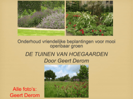 Presentatie Geert Derom - Agentschap voor Natuur en Bos