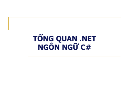 C1_Tong quan .NET va C