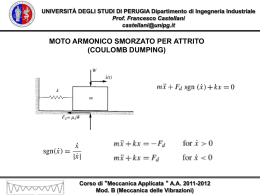 Sistema smorzato per attrito - Dipartimento di Ingegneria Industriale
