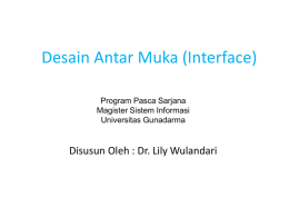 Desain Antar Muka (Interface).