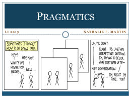 LI2013 (13) &ndash; Pragmatics (for students)