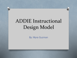 ADDIE Instructional Design Model