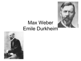 Emila Durkheima a Maxe Webera