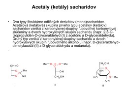 Acetály (ketály) sacharidov